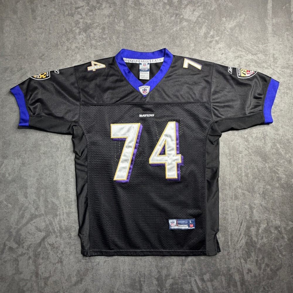 Reebok‎ Baltimore Ravens Michael Oher 74 NFL Youth Jersey Black Size L 14-16